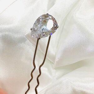 Vintage Elegant Crystal CZ Wedding Hair Stick